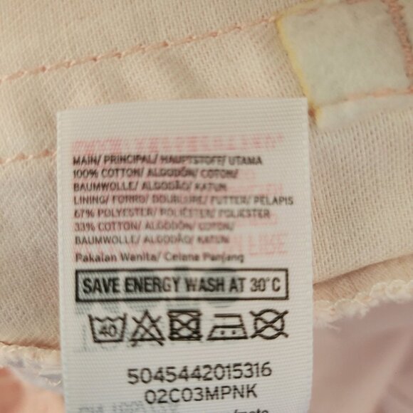 Topshop Moto Pink Pinstripe Cropped Jeans Womens W28 L30 NWT - Picture 4 of 11